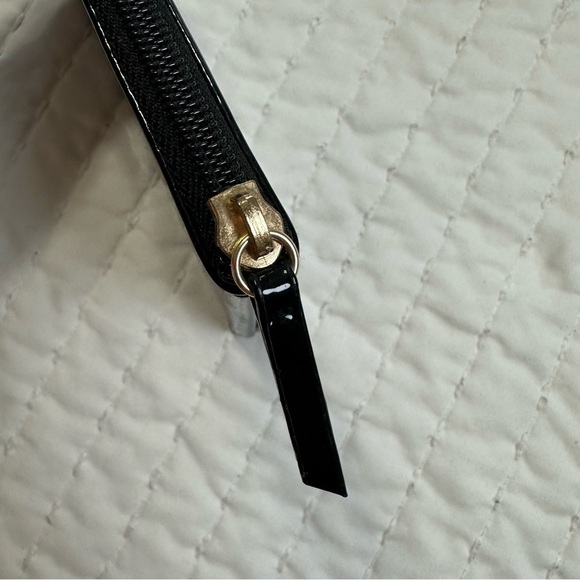 Victoria's Secret Black Pouch with Pink Text Cosmetic Bag - Picture 7 of 7